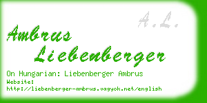 ambrus liebenberger business card